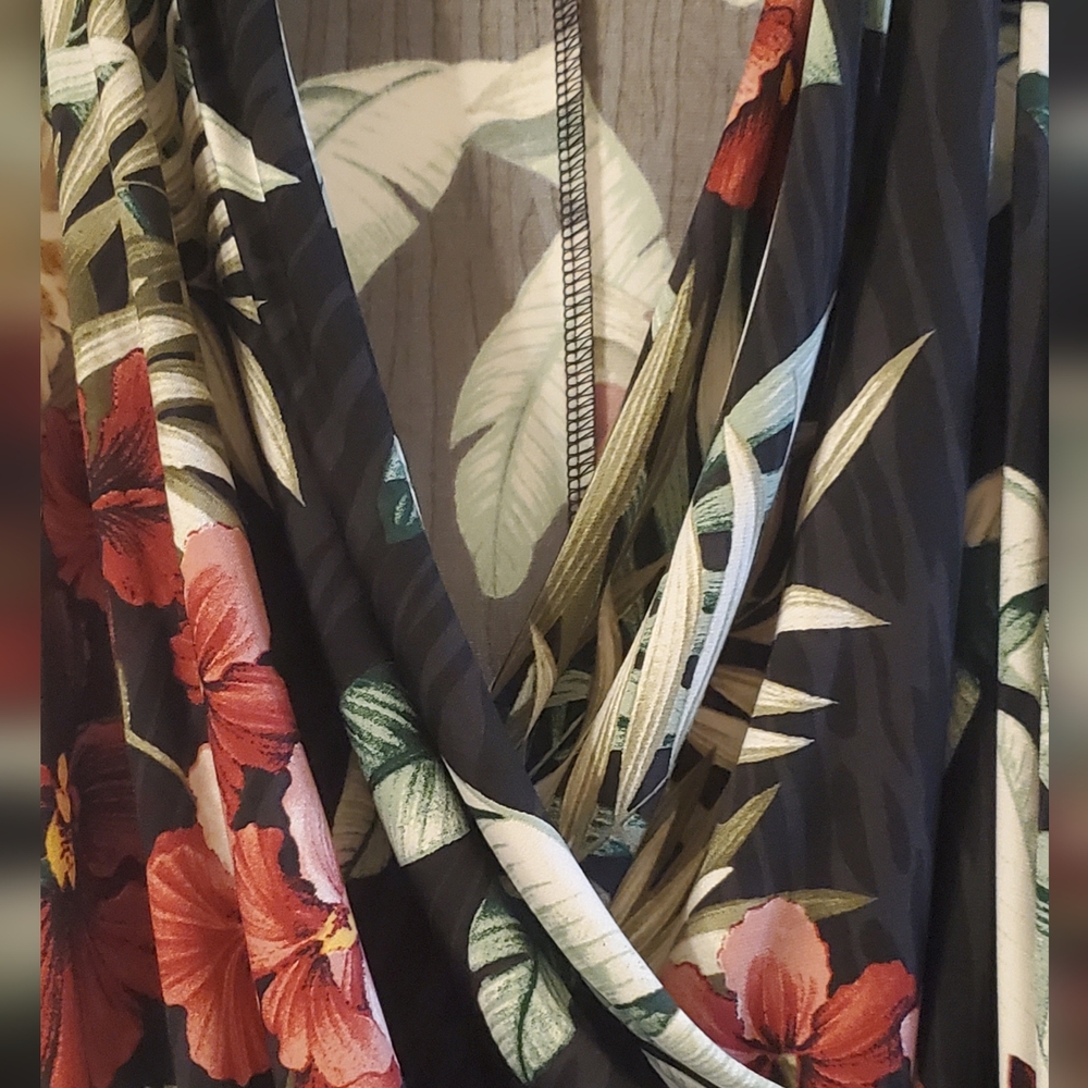 Tommy Bahama Oceanic Orchid Floral Sleeveless Maxi Dress Sz S Black, Red. NWOT - Picture 13 of 15